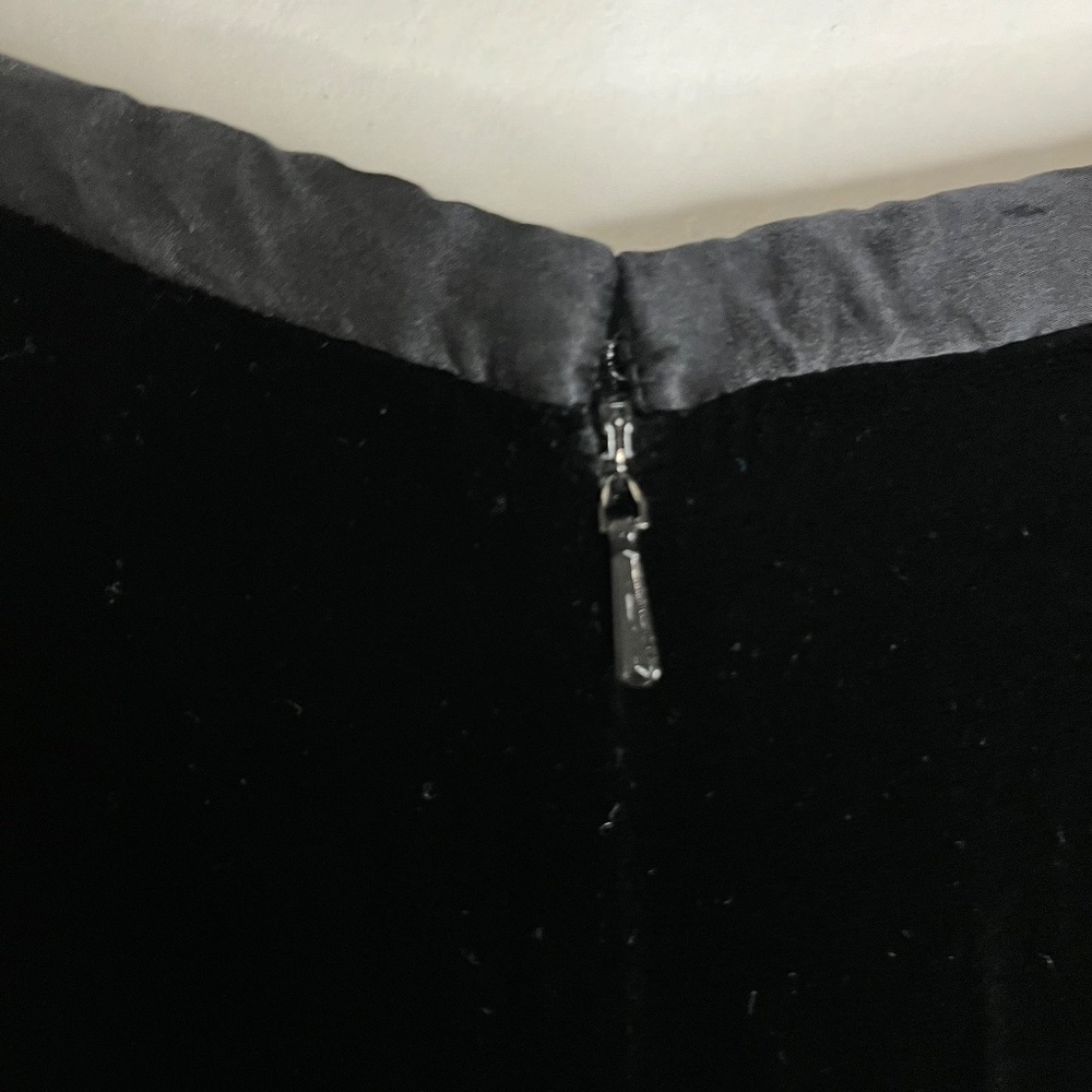 Ann Taylor LOFT Womens Silk Rayon Black Flare Velvet Pants Zip Trousers Sz 10 - Picture 6 of 9